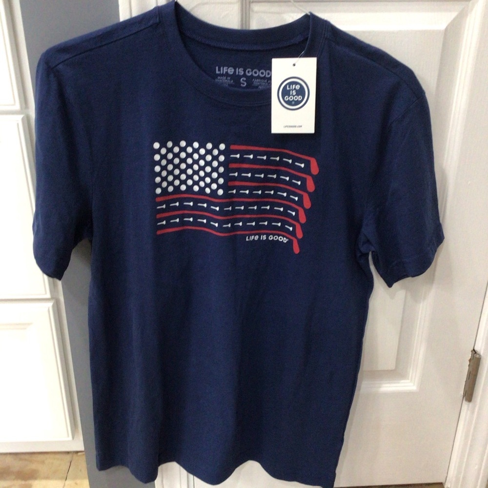 Guy’s Life is Good Tee Golf Theme NWT Size S